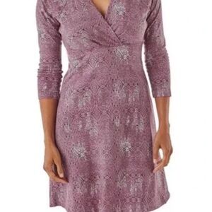 Patagonia Metairie Wrap Dress Printed Cotton